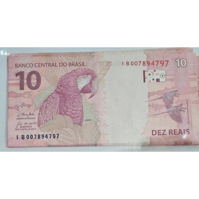 Cédula de 10 Reais - Série IB - Arara FE