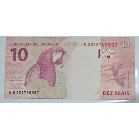Cédula Rara de 10 Reais Série HG - Item de Colecionador - Arara