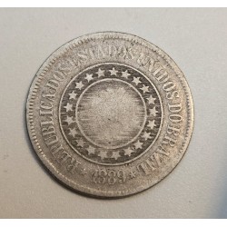 Moeda 200 Réis do Brasil - 1889 - Transição República V045