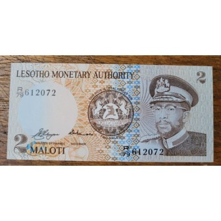 Cédula de Lesoto 2 maloti FE  P1