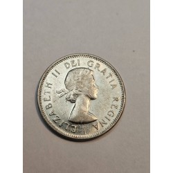 Moeda de 5 Cents Canadá 1964 - Castor - Coleção Elizabeth II