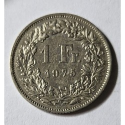Moeda da Suica 1 franco 1975