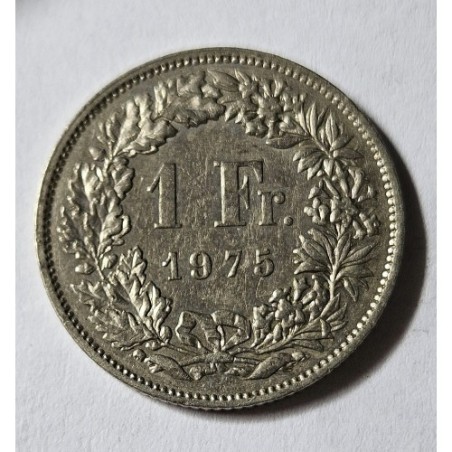 Moeda da Suica 1 franco 1975