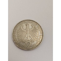 Moeda Alemã 2 Marcos 1958 - Max Planck - Raridade Numismática