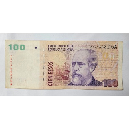 Cédula de 100 Pesos Argentinos - Júlio Roca - P357 - MBC