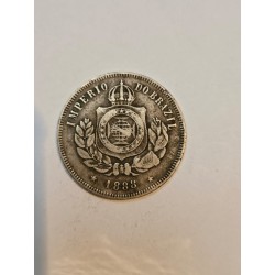 Moeda Brasil Império 200 réis 1888 cupro-niquel