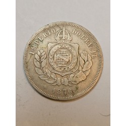 Moeda Brasil 200 réis 1876 data difícil