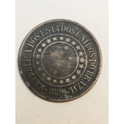 Moeda 40 Réis do Brasil - 1889 - Proclamação da República MBC