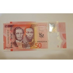 Cédula da Jamaica 50 dólares polímero FE 2022