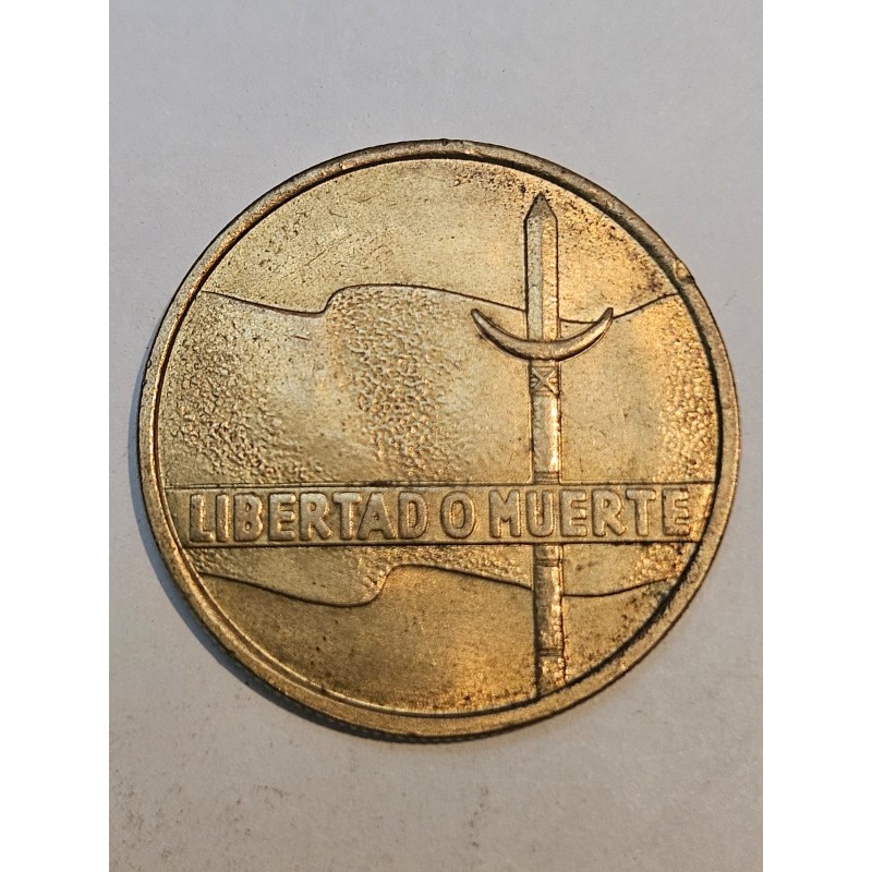 Moeda Comemorativa 5 Pesos Uruguaios - Sesquicentenário da Independência