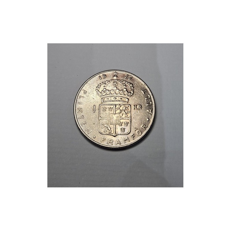 Moeda da Suécia 1 coroa 1972