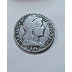 Moeda da Colombia V centavos 1946