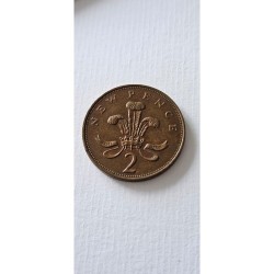 Moeda da Inglaterra 2 pence 1971 Rainha Elizabeth II