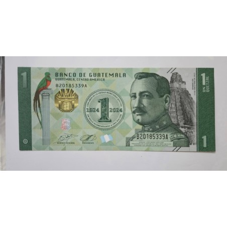 Cédula de Guatemala 1 quetzal 2024 FE