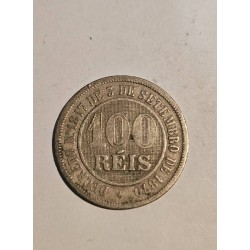 V030 Moeda Brasil 100 reis 1888 império MBC