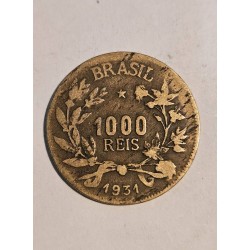 Moeda Brasil 1000 réis 1931 data difícil Serie Fortuna