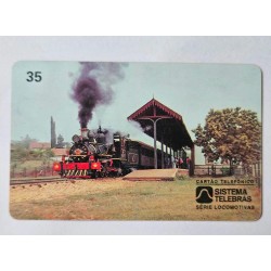 Cartão Telefônico Telebrás - Série Locomotivas - Locomotiva a Vapor nº 42 - Item de Colecionador