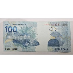 Cédula Brasil 100 reais QA Segunda Familia FE
