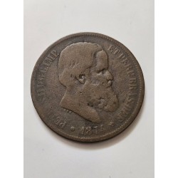 Moeda Brasil 40 Réis 1871 - D. Pedro II | Império | Numismática