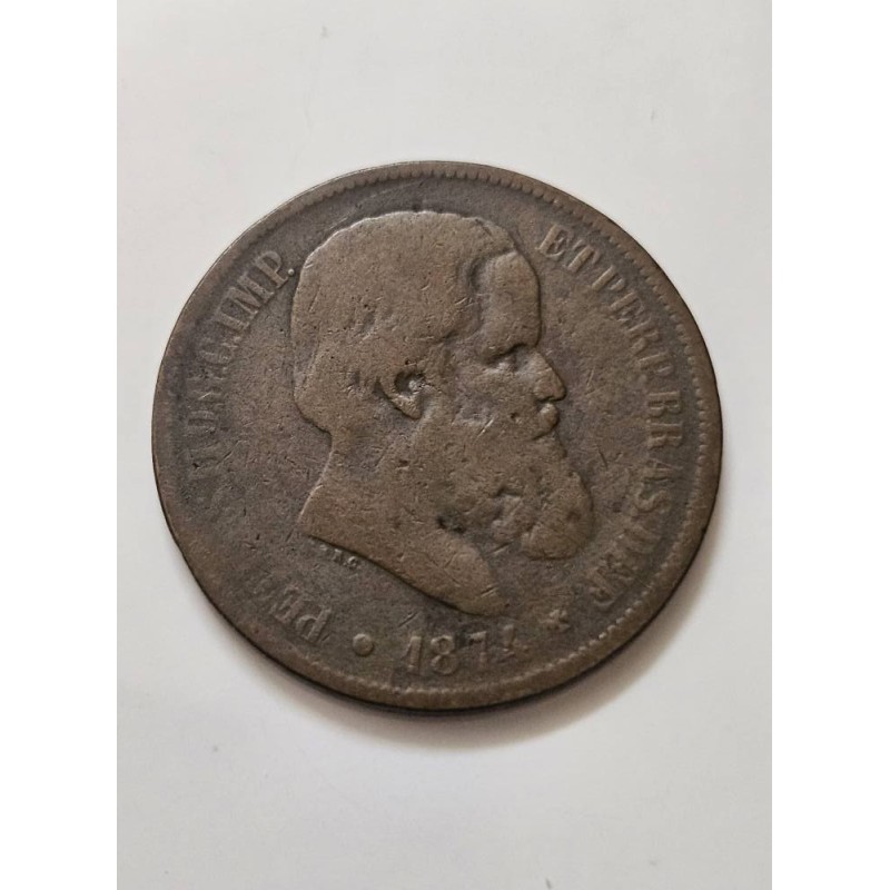 Moeda Brasil 40 Réis 1871 - D. Pedro II | Império | Numismática