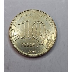 Moeda da Argentina 10 pesos 2019 Árvore Caldén