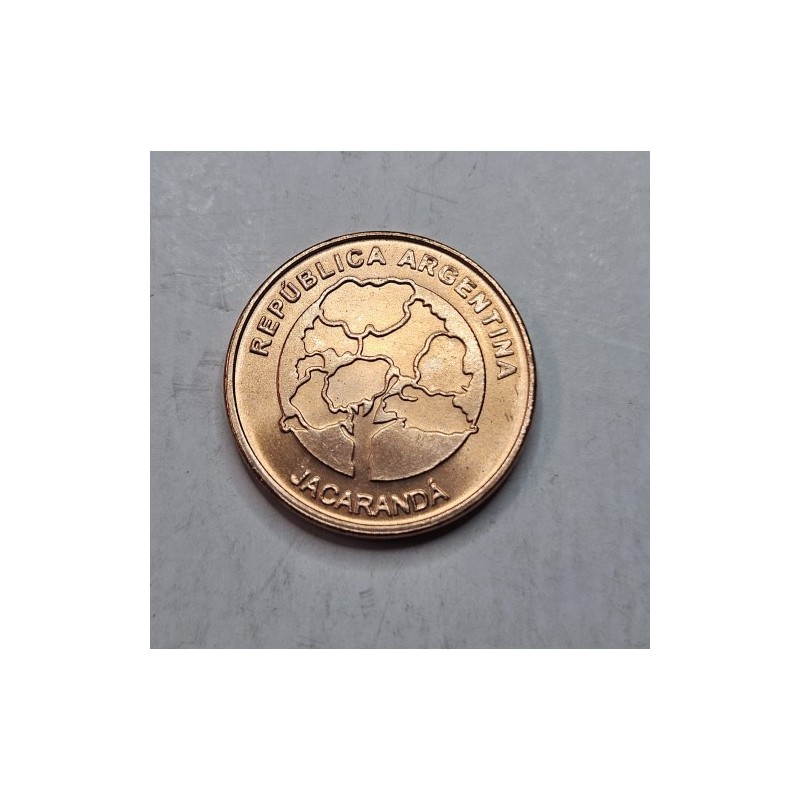 Moeda da Argentina 1 peso 2019 jacarandá