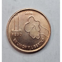 Moeda da Argentina 1 peso 2019 jacarandá