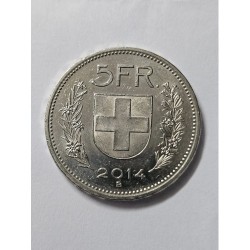 Moeda da Suíça 5 francos 2014