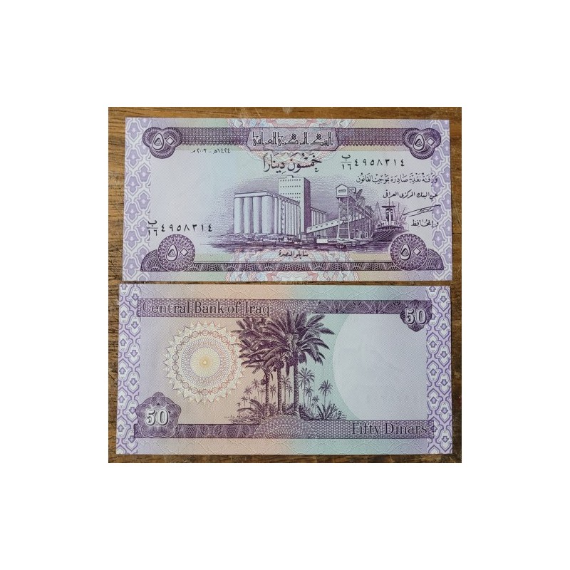 Cédula do Iraque 50 dinars FE