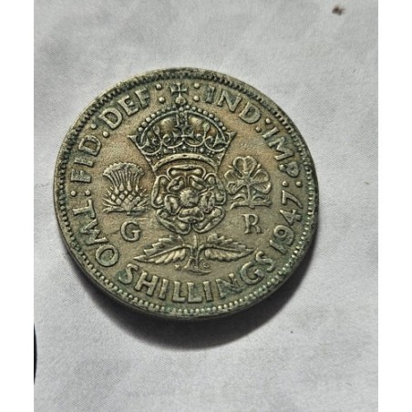 Moeda da Inglaterra 2 shilling 1947