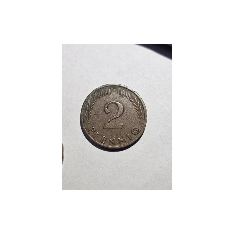 Moeda da Alemanha 2 pfenning 1950 J