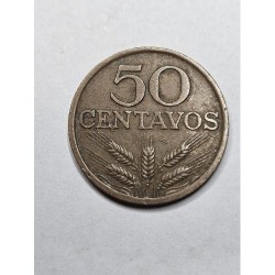 Moeda de Portugal 50 centavos 1973