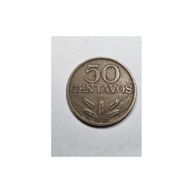 Moeda de Portugal 50 centavos 1973
