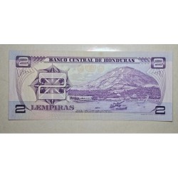 Cédula de Honduras 2 lempira P61 FE 1976 comemorativa