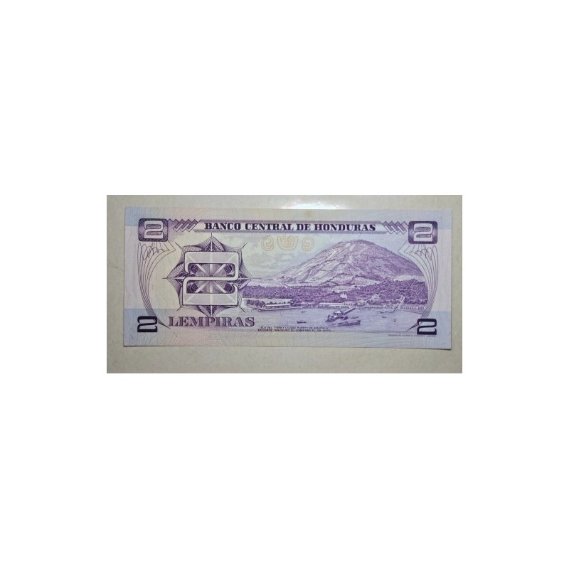 Cédula de Honduras 2 lempira P61 FE 1976 comemorativa