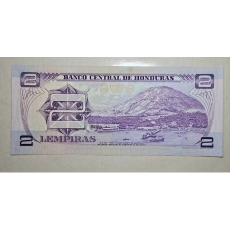 Cédula de Honduras 2 lempira P61 FE 1976 comemorativa