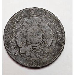 Moeda da Argentina 2 centavos 1883