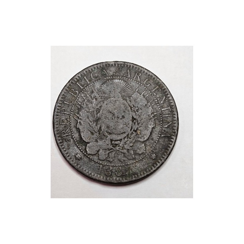 Moeda da Argentina 2 centavos 1883