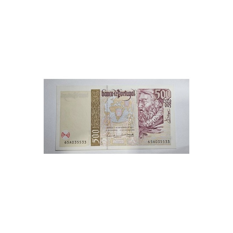 Cédula de Portugal 500 escudos P187 FE Serie quicentenario dos descobrimentos portugueses FE