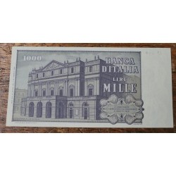 Cédula da Itália 1000 liras FE Verdi