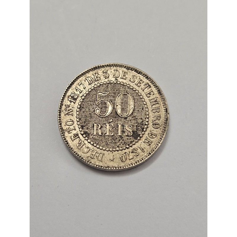 Moeda Brasil 50 réis 1886 Soberba Linda Moeda
