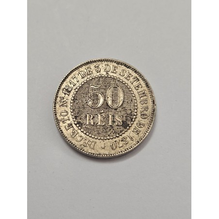 Moeda Brasil 50 réis 1886 Soberba Linda Moeda