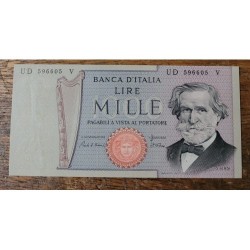 Cédula da Itália 1000 liras FE Verdi