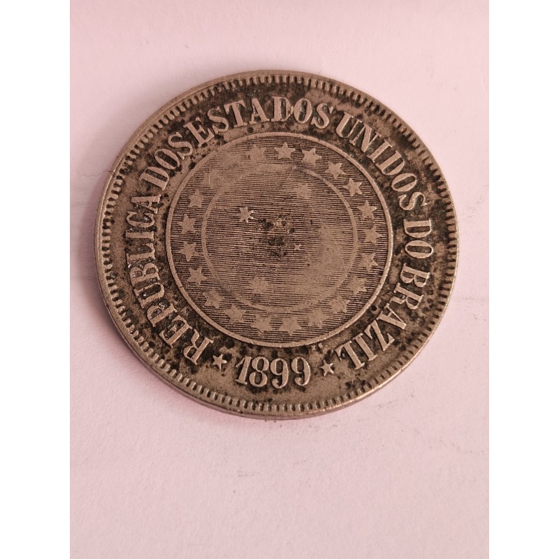 Moeda Brasil 200 Réis 1899 - Cuproníquel Data dificil
