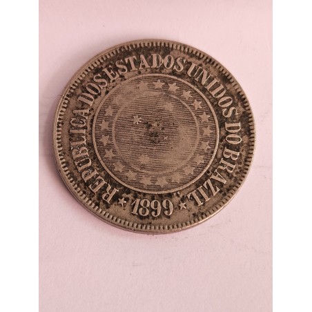 Moeda Brasil 200 Réis 1899 - Cuproníquel Data dificil