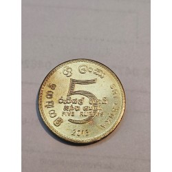 Moeda da Asia Sri lanka 5 rúpias 2013