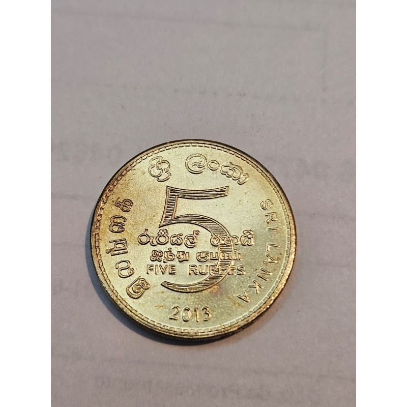 Moeda da Asia Sri lanka 5 rúpias 2013