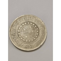 Moeda Brasil República Velha 200 réis 1898 cupro-niquel