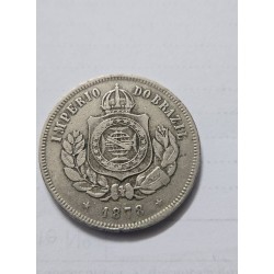 Moeda Brasil Império 200 réis 1878 V021 MBC