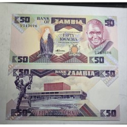 Cédula de Zambia 50 kwatcha P28 FE